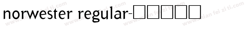 norwester regular字体转换